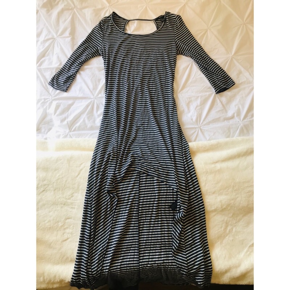 NEW Striped Cotton Dress with open upper back